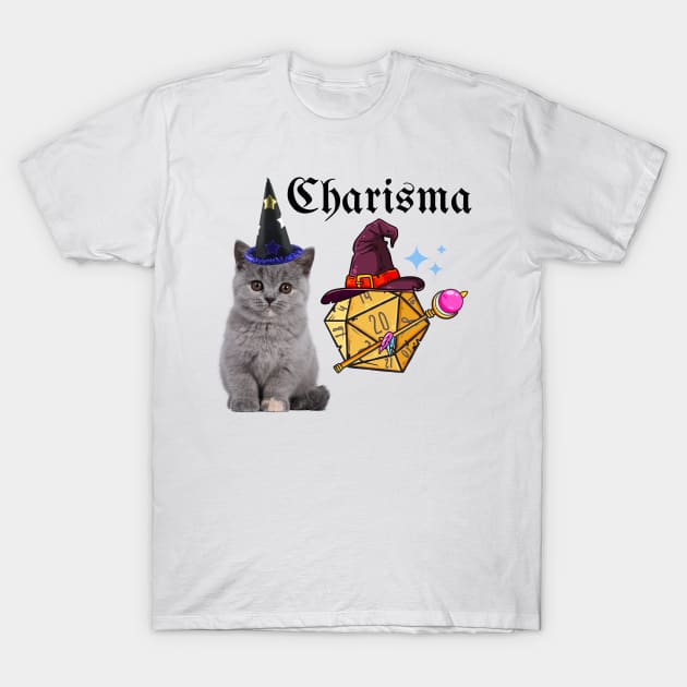 RPG Wizard Cat T-Shirt by Blastknight Dungeon